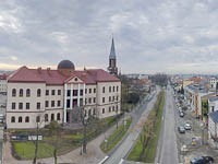Łowicz z lotu ptaka - Rondo 11 Listopada